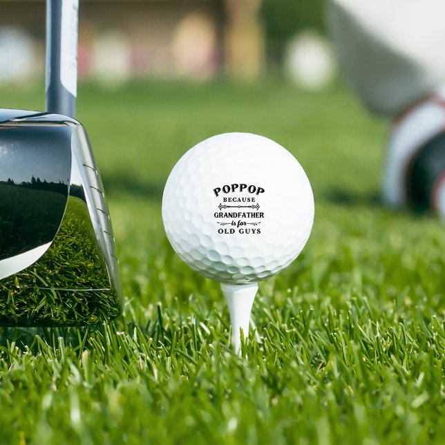 Balles De Golf Poppop | Gros-Père Drôle Est Pour Les Vieux Gars (Créateur téléchargé)