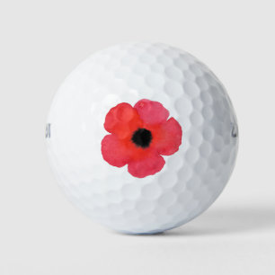Balles De Golf Populaire rouge Aquarelle