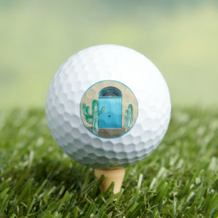 Balles De Golf Portes bleues colorées du sud-ouest du Saguaro Cac