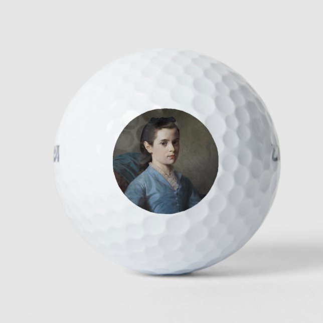 Balles De Golf Portrait d'une fille élégante (par Leloir) (Devant)