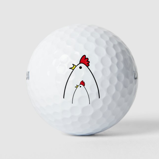 Balles De Golf Poulets (Devant)