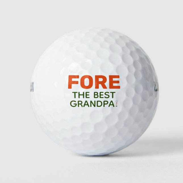 Balles De Golf Pour la meilleure Fête des pères grand-père (Devant)
