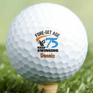 Balles de Golf pour les 75 Ans Drôles Personnalisé