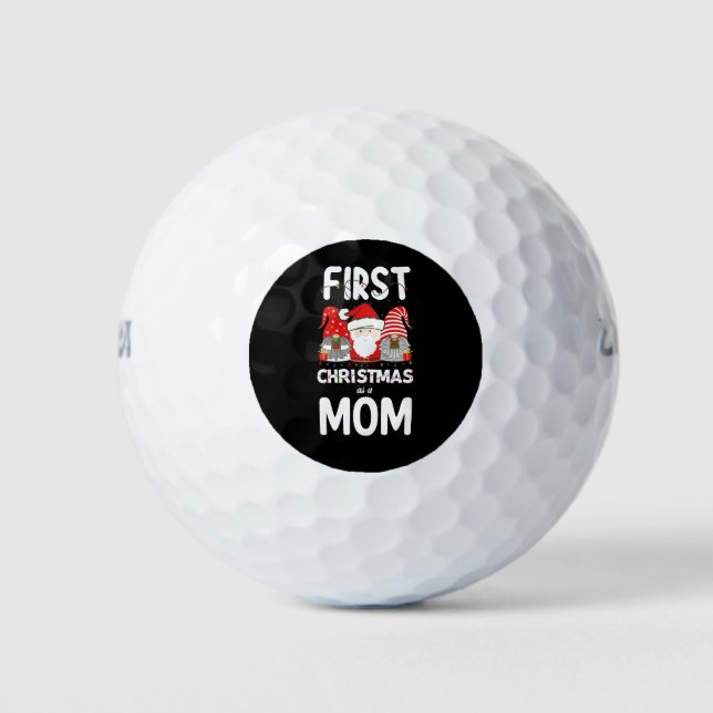 Balles De Golf Premier Noël Comme Une Mère Famille Vacances Enfan (Devant)