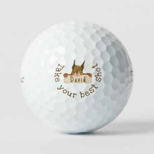 Balles De Golf Prenez Votre Meilleur Shot Personnalisé Écureuil D
