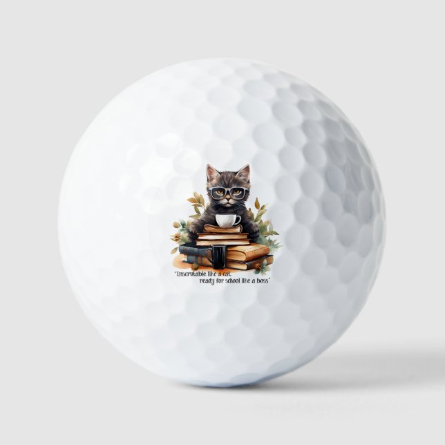 Balles De Golf Prêt Pour L'École Comme Un Patron (Recto)