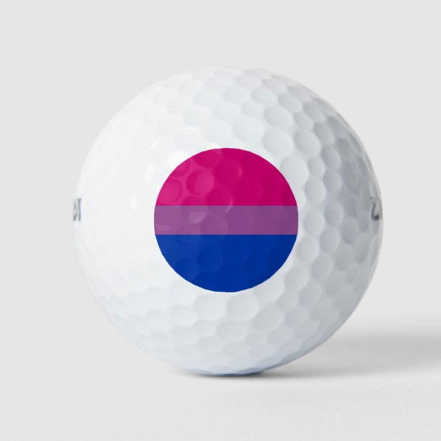 Balles De Golf Pride bisexuelle (Bi Drapeau) (Devant)