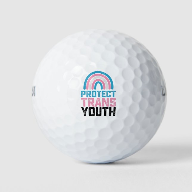 Balles De Golf Pride LGBT Protéger les jeunes transgenres transge (Devant)