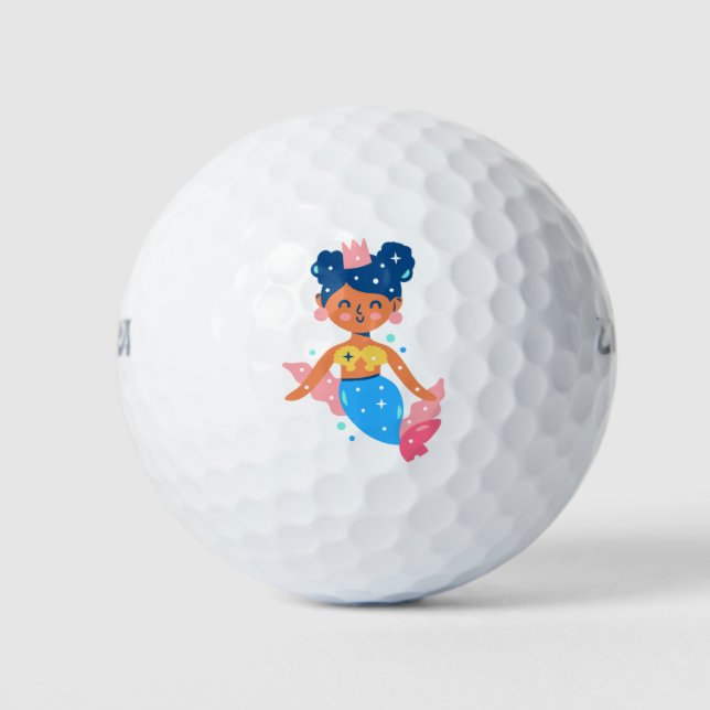 Balles De Golf princesse de sirène souriante (Devant)