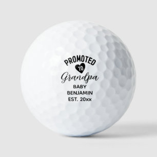 Balles De Golf Promoté à Grand-père Nom personnalisé du bébé