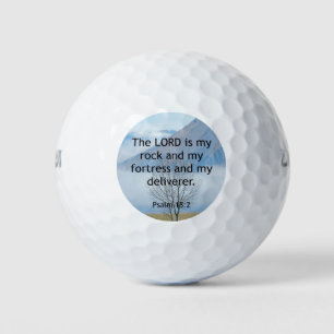 Balles De Golf Psaume 18:2 Verse de la Bible