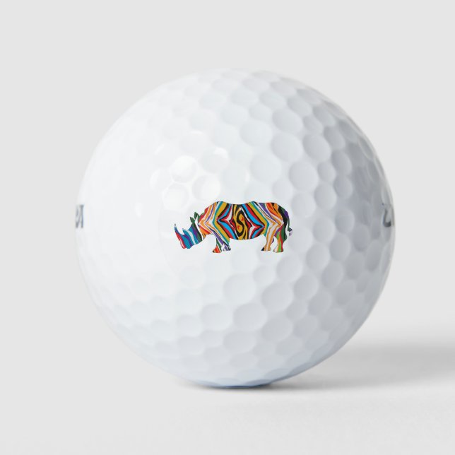 Balles De Golf Psychédélique-Zèbre-Unicorne (Devant)