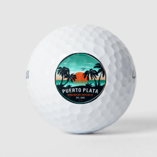 Balles De Golf Puerto Plata Dominicaine Retro Sunset Souvenir 60s