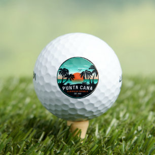 Balles De Golf Punta Cana Dominicaine Retro Sunset Souvenir 60s