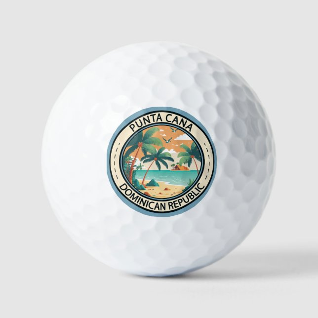 Balles De Golf Punta Cana République Dominicaine Badge de case (Recto)