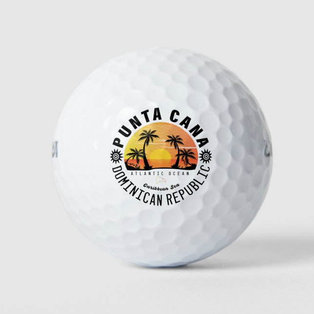 Balles De Golf Punta Cana République Dominicaine - Souvenir Rétro (Devant)