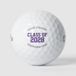 Balles De Golf Purple Classic Varsity Graduate Class Cadeau
