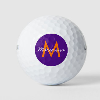 Balles De Golf Purple Créez votre propre monogramme Customisé