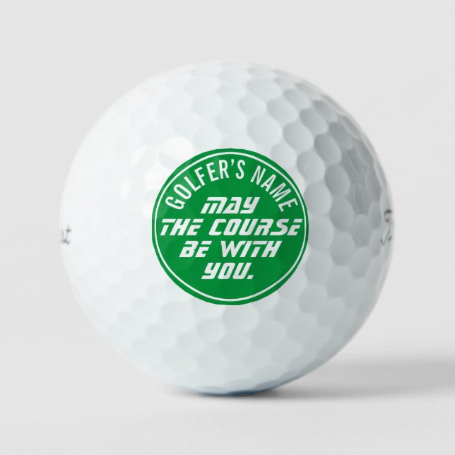 Balles De Golf Que le parcours soit avec vous Custom Golf Balls (Recto)