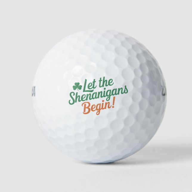 Balles De Golf Que Les Shenanigans Commencent Un St patrick Irlan (Devant)