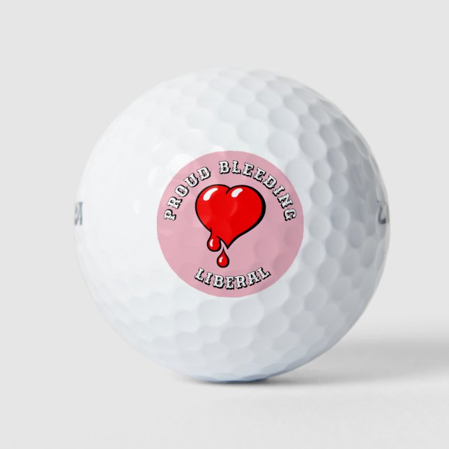 Balles De Golf Red Bleeding Heart libéral (Devant)