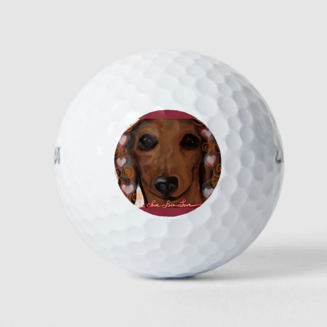 Balles De Golf Red Dachshund (Devant)