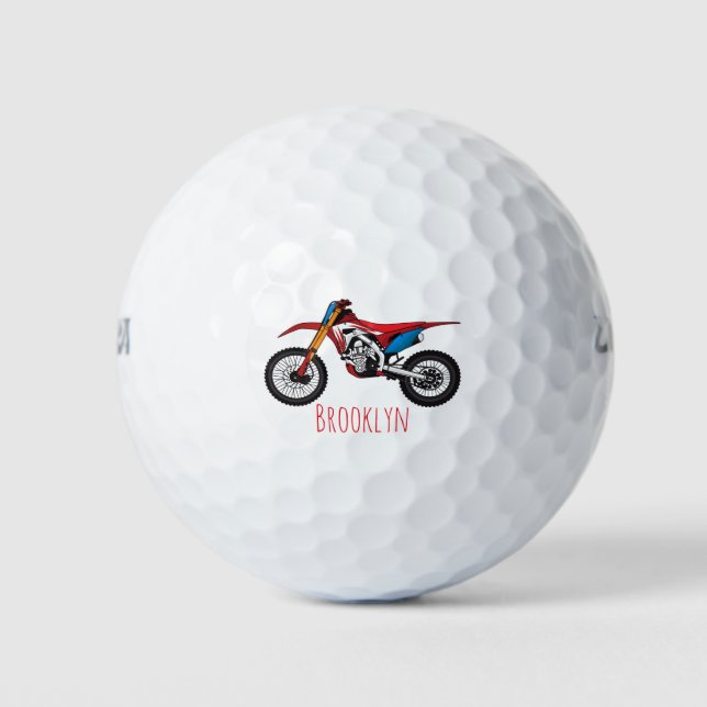 Balles De Golf Red dirt bike motorcycle (Devant)