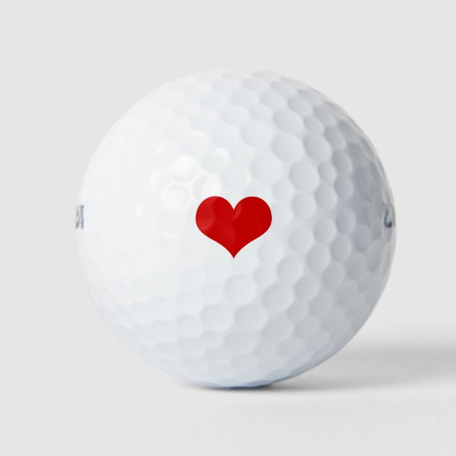 Balles De Golf Red Heart Golf Ball (Devant)