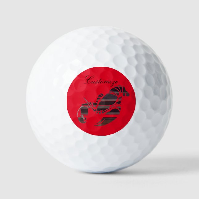Balles De Golf Red Maine Lobsters Thunder_Cove (Recto)