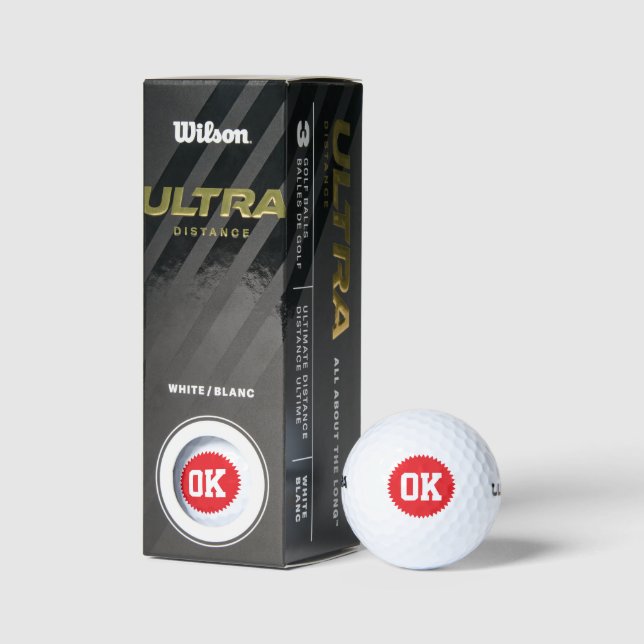 Balles De Golf Red quality seal logo custom Wilson golf balls (Emballage)