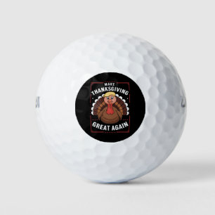 Balles De Golf Refaire Thanksgiving Great Again Trump Dinde