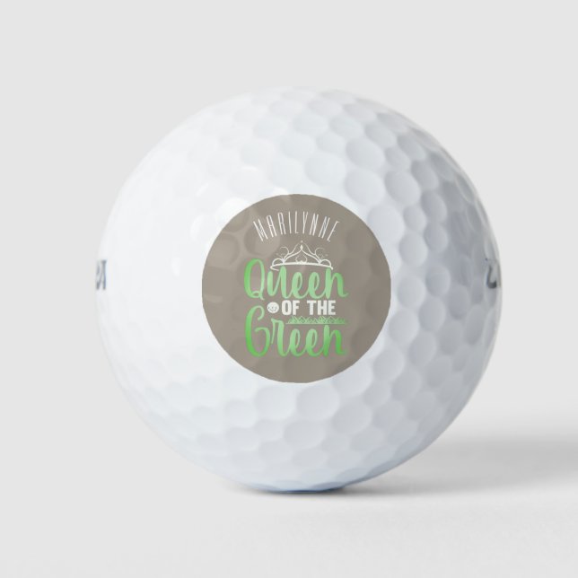Balles De Golf Reine Personnalisée Du Vert (Devant)