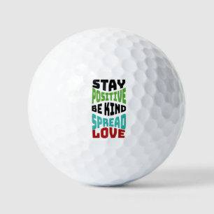 Balles De Golf Restez Positif