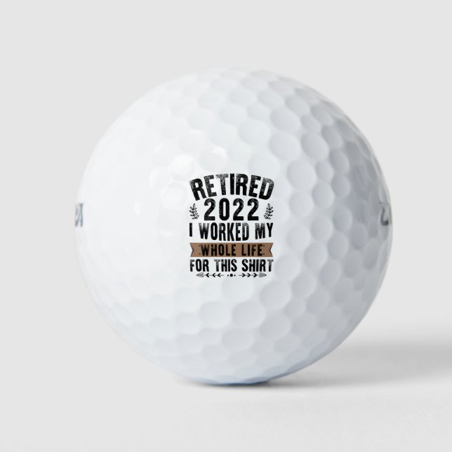 Balles De Golf Retired 2022 (Devant)