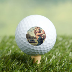 Balles De Golf Retro Golf Girl