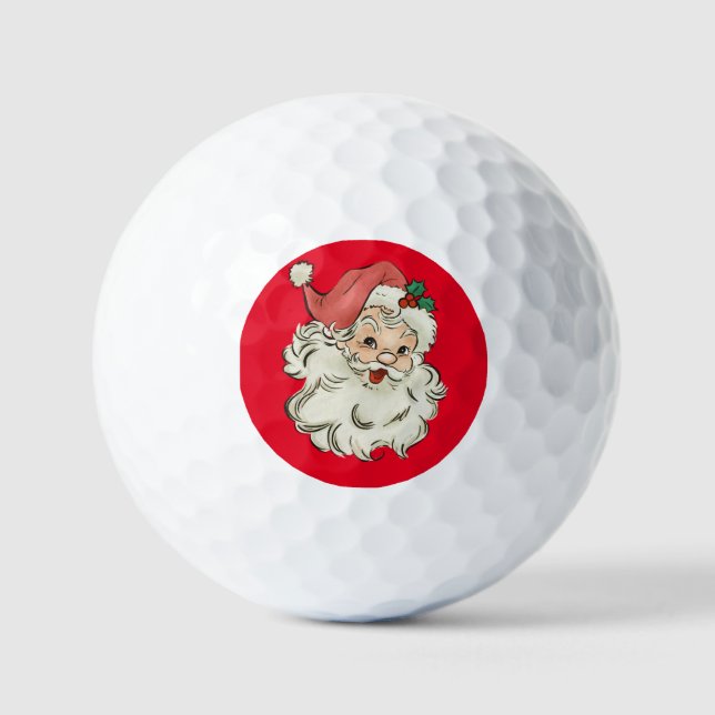 Balles De Golf Retro Père Noël (Recto)