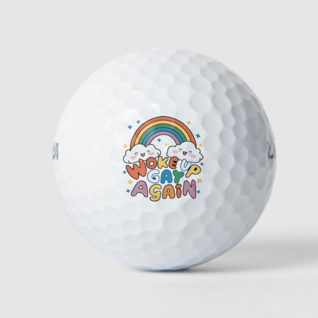Balles De Golf Réveillé Gay de nouveau LGBT Pride Mois Super (Devant)