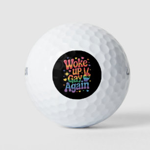 Balles De Golf Réveillez Gay encore Funny LGBTQ Pride Arc-en-ciel