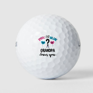 Balles De Golf Révélation du sexe du bébé Rose ou Bleu Grand-père