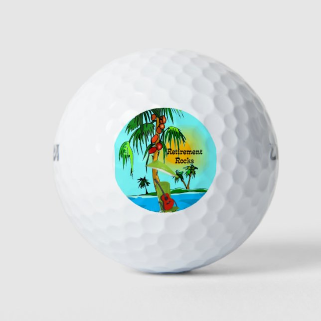 Balles De Golf Rocks de retraite à la plage (Devant)