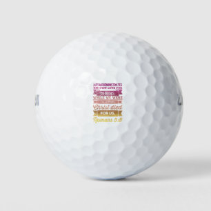 Balles De Golf Romans 5:8 Bible Verset design