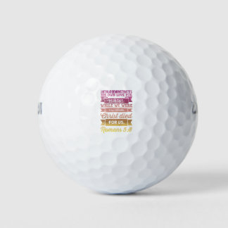 Balles De Golf Romans 5:8 Bible Verset design