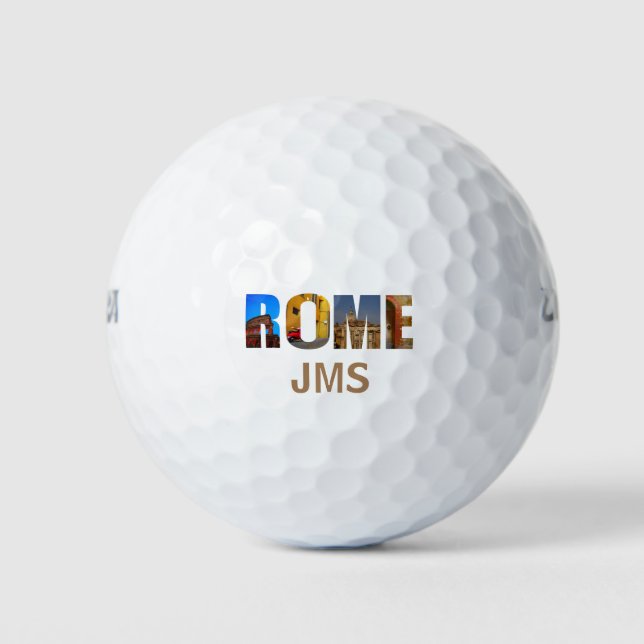 Balles De Golf Rome Italie Monogrammes Initiales Ville Photos de  (Devant)