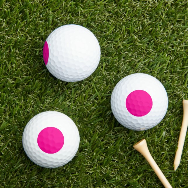 Balles De Golf Rose brillant (Herbe in situ)