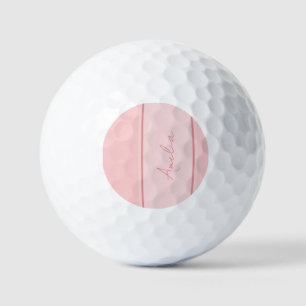 Balles De Golf Rose clair personnalisé minimaliste