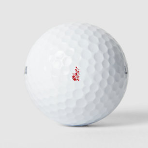 Balles De Golf Rose Madder, design floral Thunderbird