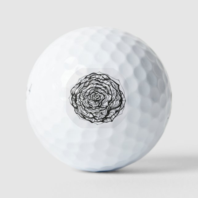 Balles De Golf Rose ornemental Abstrait (Devant)