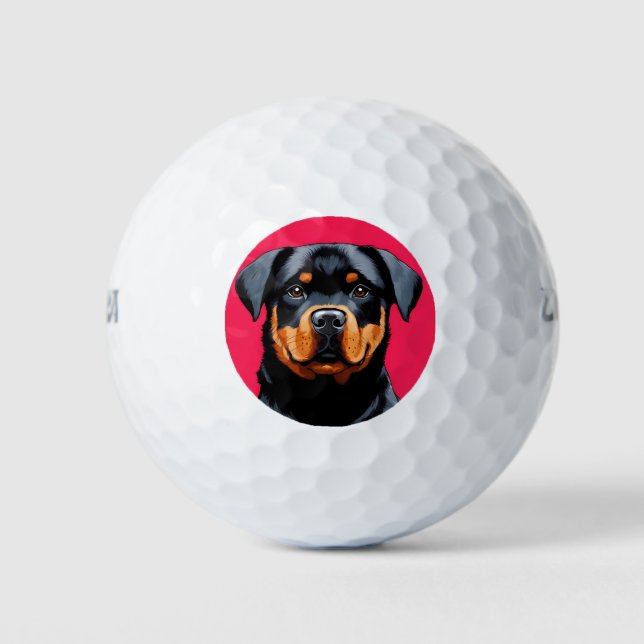 Balles De Golf Rottweiler (Devant)