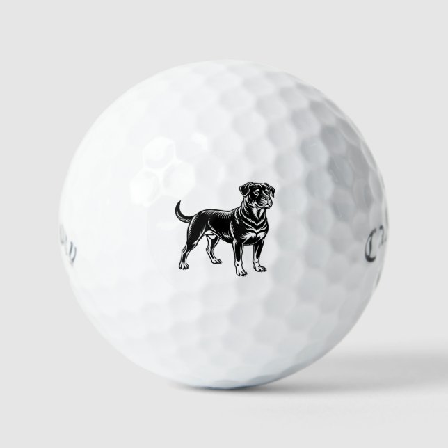 Balles De Golf Rottweiler, corps complet (Recto)