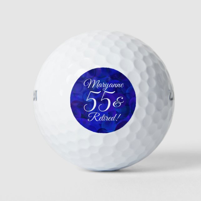 Balles De Golf Royal Blue 55 & Retraite Party (Devant)
